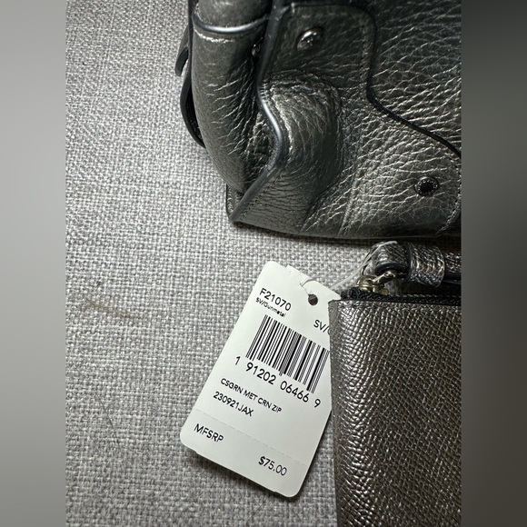 Coach Grey Leather Satchel with Matching Wristlet - Picture 6 of 8